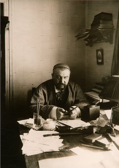 Autor Aleksander Iwanowicz Kuprin (zdjęcie czarno-białe) autorstwa Karl Karlovich Bulla