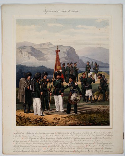 Piechota Rosyjskiej Armii Kaukaskiej, 1867 autorstwa Karl Karlovich Piratsky