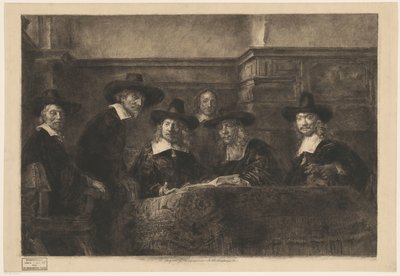 Staalmeesterowie według Rembrandta. autorstwa Karl Köpping