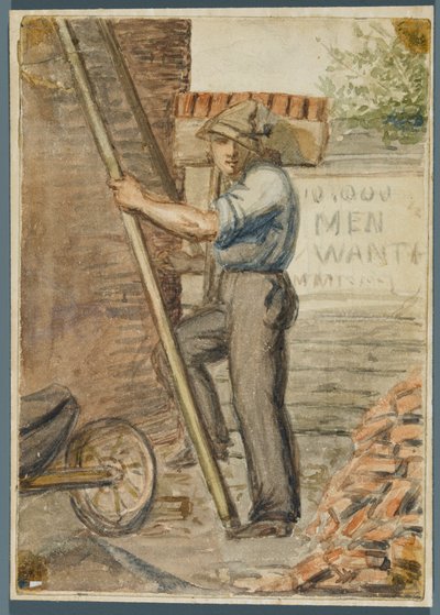 Murarz, 1864 (wc na czarnej podkładce) autorstwa Karl L.H. Mueller