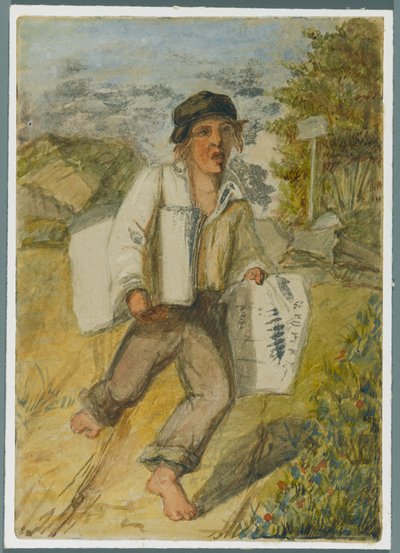 Gazeta Boy, 1864 (wc na czarnym tle medialnym) autorstwa Karl L.H. Mueller
