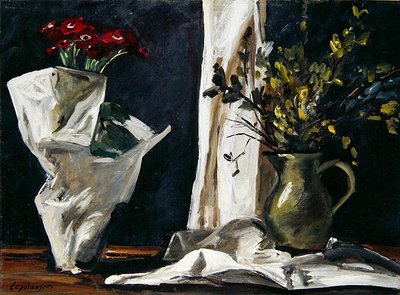 Martwa natura z kotkami (olej na płótnie) autorstwa Karl Leyhausen