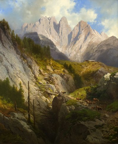 Scena górska w Tyrolu autorstwa Karl Millner