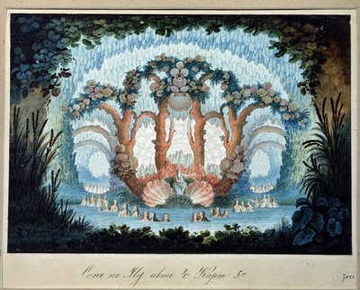 Dekoracja przygotowawcza do opery „Gromoboi” Aleksieja Wierstowskiego (1799-1862) (projekt scenografii do opery „Dolina Chorów” A.Werstowskiego). Dzieła Karla Ossipovicha Brauna l