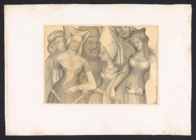 Czterech vrouwen i dwóch mężczyzn Projekty i opracowania XV-wiecznego holenderskiego mistrza. Wiek. Na podstawie oryginałów przechowywanych w Bibliotece Królewskiej w Berlinie (tytuł serii) autorstwa Karl Palzow