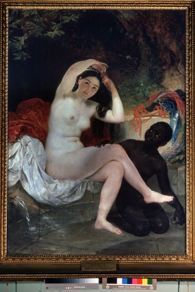 „Bethsabee au bain” (Kąpiąca Batszeba) Peinture de Karl Pavlovich Briullov (Brioullov) (1799-1852) 1832 Państwowe Muzeum Rosyjskie, Saint Petersbourg, Rosja autorstwa Karl Pavlovich Bryullov