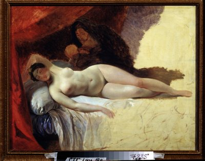„Śpiąca Juno” lub „Początek Drogi Mlecznej” Obraz Karla Briulłowa (Bryulłowa) (1799-1852) 1839-1845 Państwowa Galeria Trietiakowska, Moskwa autorstwa Karl Pavlovich Bryullov