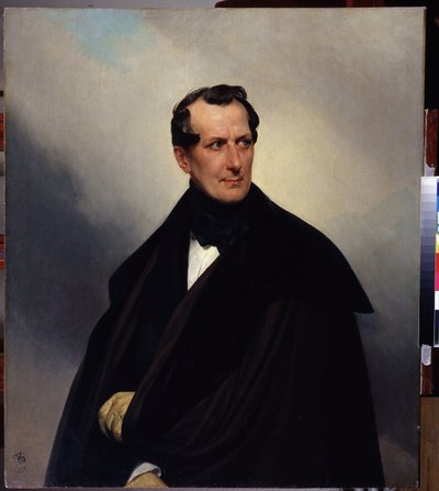 ""Portret hrabiego Władimira Musina-Puszkina (Musin Puszkina) (1798-1854)"" Obraz Karla Pavlovicha Briullova (Bryullov) (1799-1852) 1830 Regionalne Muzeum Sztuki Archangielsk Rosja autorstwa Karl Pavlovich Bryullov