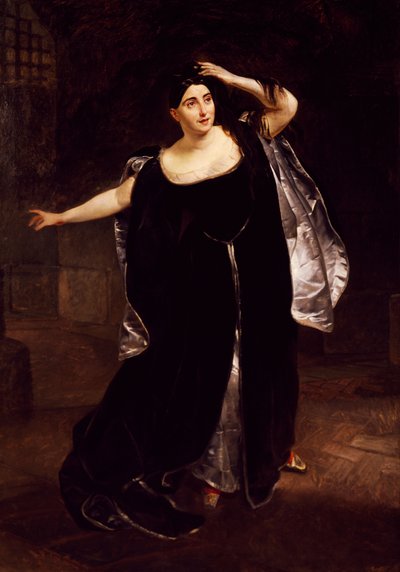 Giuditta Pasta (1797-1865), włoski sopran, w szalonej scenie Anny Bolena, z opery Gaetano Donizettiego autorstwa Karl Pavlovich Bryullov
