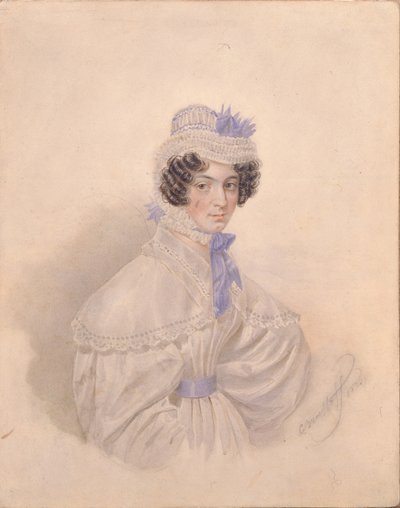 Portret Anny Borysownej Bakuniny 1802-1835, 1835 autorstwa Karl Pavlovich Bryullov