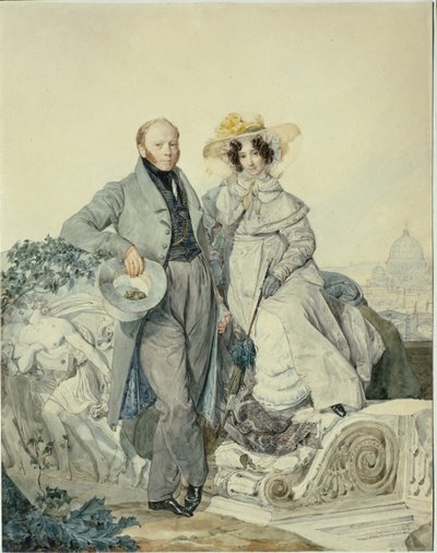 Portret Grigorija Nikanorowicza i Warwary Aleksiejewny Olenina, 1827 r. autorstwa Karl Pavlovich Bryullov