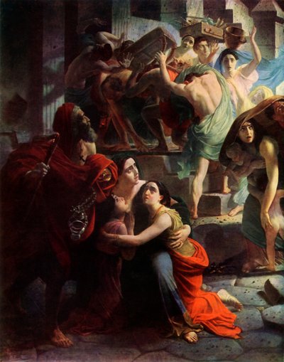 Ostatni dzień Pompejów, 1833, szczegół, 1965. autorstwa Karl Pavlovich Bryullov