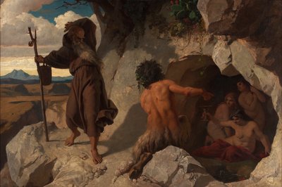 Kuszenie św. Antoniego autorstwa Karl Schönbrunner