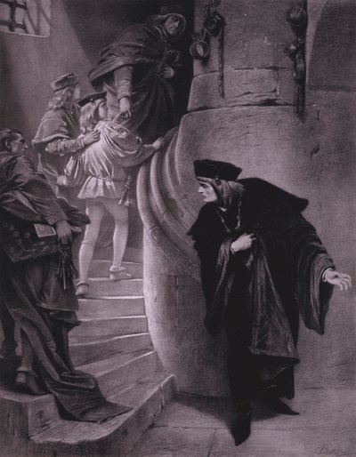 Scena z Króla Ryszarda III Szekspira (Akt III, Scena 5) (lito) autorstwa Karl Theodor von Piloty