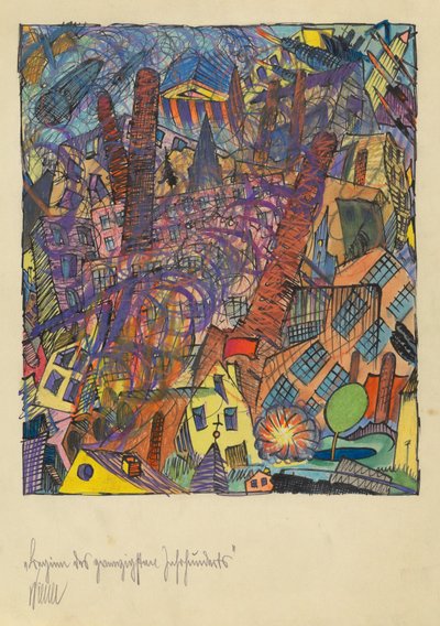 Początek XX wieku, ok. 1923 (akwarela i pastel) autorstwa Karl Wiener