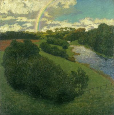 Krajobraz z tęczą w Alsterze autorstwa Karl Wilhelm Arthur Illies
