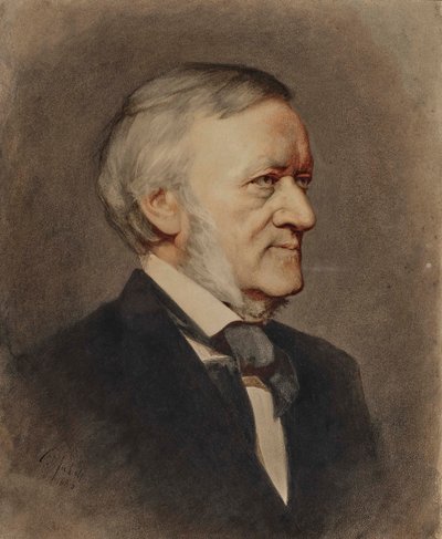 Portret kompozytora Richarda Wagnera 1813-1883, 1883. autorstwa Karl Wilhelm Diefenbach