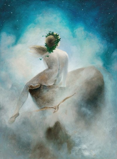 Pytanie do gwiazd, 1895. autorstwa Karl Wilhelm Diefenbach