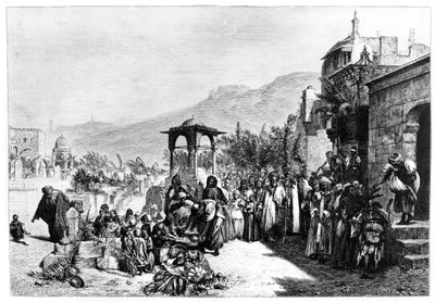 Rozmieszczenie dat na cmentarzu w Kairze, 1881 r. autorstwa Karl Wilhelm Gentz