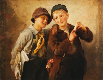 Dwóch Chłopców z Harmonijką, autorstwa Karl Witkowski