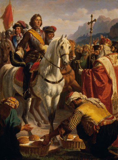 Marsz księcia Eugeniusza do Bośni w 1697 r. autorstwa Karl von Blaas