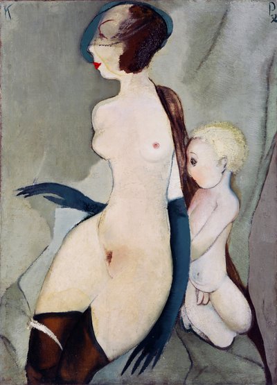 ""Madone de la rue Marijas a Riga, Lettonie"" (Madonna de Marijas Street) Peinture de Karlis Padegs (1911-1940) - 1932 - Olej na płótnie Wym. 94x68 cm Państwowe Muzeum Sztuki Republiki Łotwy, Ryga autorstwa Karlis Padegs