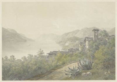 Widok z parku Bellagio, nad jeziorem Como autorstwa Karoly Lajos Libay
