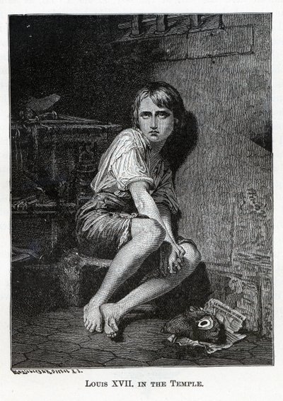 Ludwik XVII w Świątyni, 1882 autorstwa Kaspar Oertel