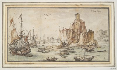 Scena portowa autorstwa Kasper van Eyck