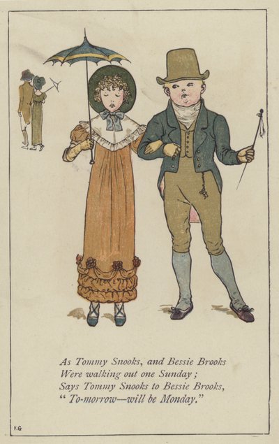 Jako Tommy Snooks i Bessie Brooks (kolor lito) autorstwa Kate (after) Greenaway
