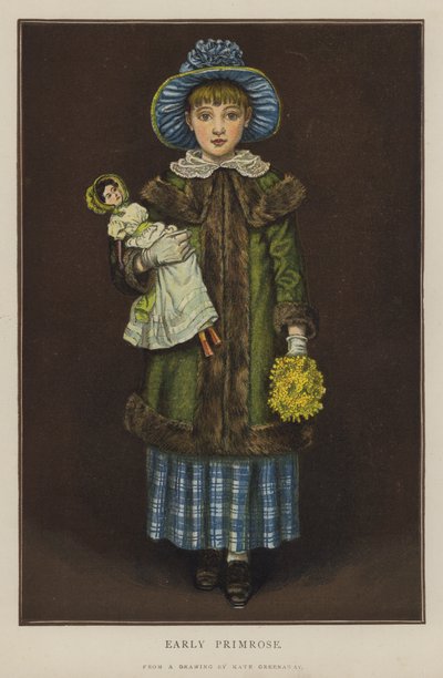 Early Primrose (kolor lito) autorstwa Kate (after) Greenaway