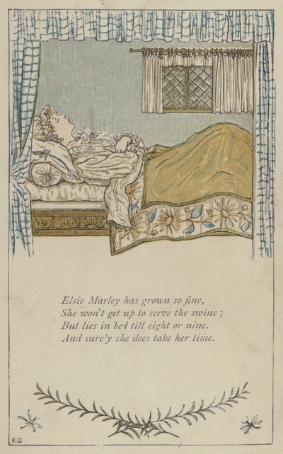 Elsie Marley wyrosła tak dobrze (kolor lito) autorstwa Kate (after) Greenaway