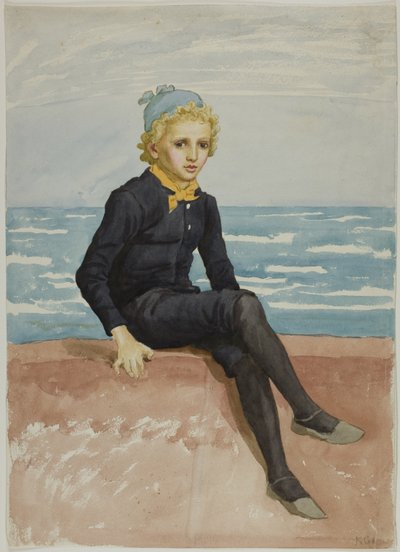 Eddie na brzegu morza autorstwa Kate Greenaway