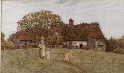 Zbieranie wiosennych kwiatów autorstwa Kate Greenaway