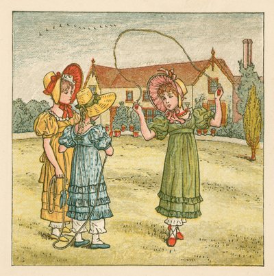 Dziewczyny skaczące autorstwa Kate Greenaway
