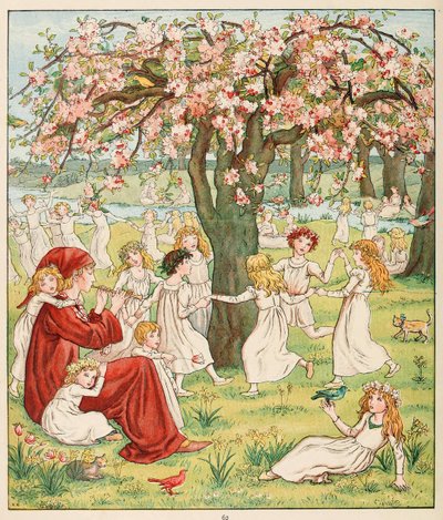 Jak ich dzieci zostały skradzione, z The Pied Piper of Hameln, wyd. 1888. autorstwa Kate Greenaway