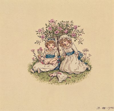 Ilustracja na Walentynki 1902 (wc na papierze) autorstwa Kate Greenaway