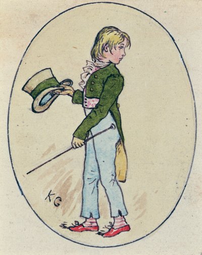 Ilustracja na walentynki, 1914 (toaleta na papierze) autorstwa Kate Greenaway