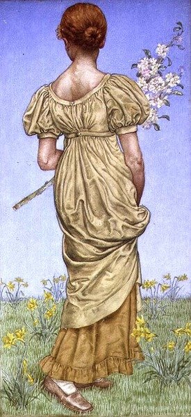 Wiosna, Kwiat (akwarela) autorstwa Kate Greenaway