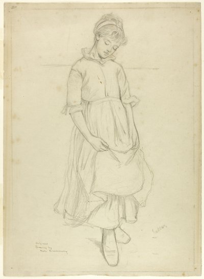 Stojąca dziewczyna autorstwa Kate Greenaway