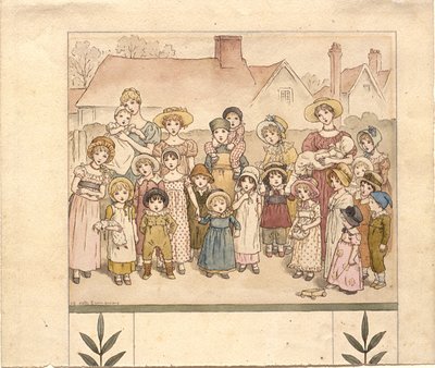Przedstawienie uliczne autorstwa Kate Greenaway