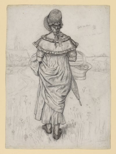 Studium do „Under the Window” autorstwa Kate Greenaway