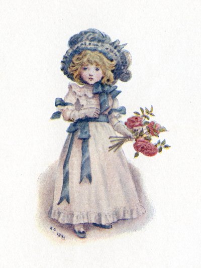 „Przyjmowanie róż” Kate Greenaway. autorstwa Kate Greenaway