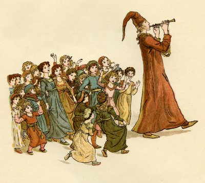 Flecista z Hameln autorstwa Kate Greenaway