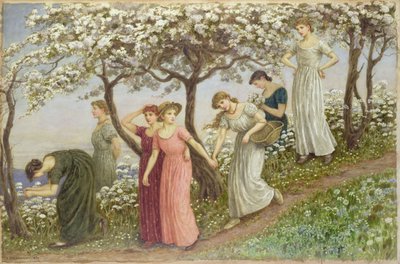 Przez białe kwiaty, 1891 (wc) autorstwa Kate Greenaway