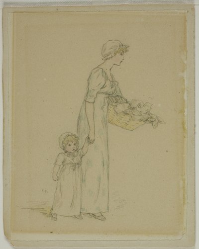 Kobieta z dzieckiem autorstwa Kate Greenaway