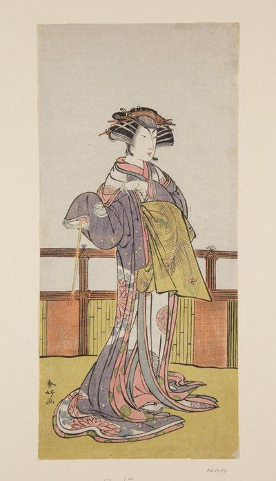 Aktor Segawa Kikunojo (kolorowy drzeworyt) autorstwa Katsukawa Shuncho