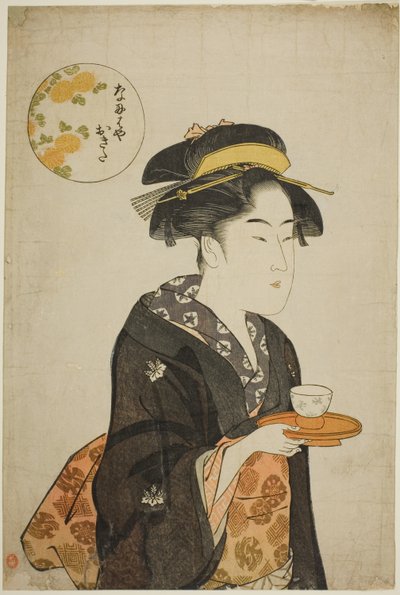 Kelnerka Okita z Naniwaya autorstwa Katsukawa Shuncho