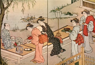 Kobieta podająca herbatę, 1790, 1924. autorstwa Katsukawa Shuncho