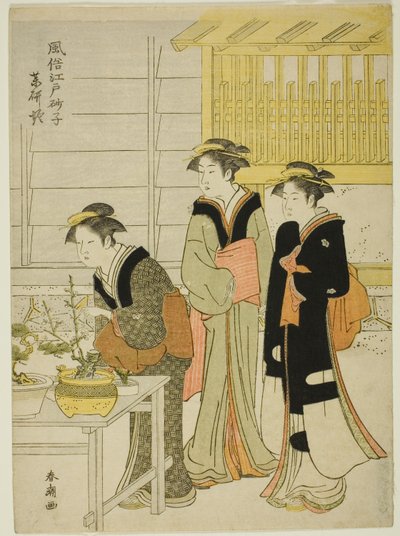 Yagenbori, z serii Te „Fashio na be-san ds of Edo (w tym Edo Sunako)” autorstwa Katsukawa Shuncho